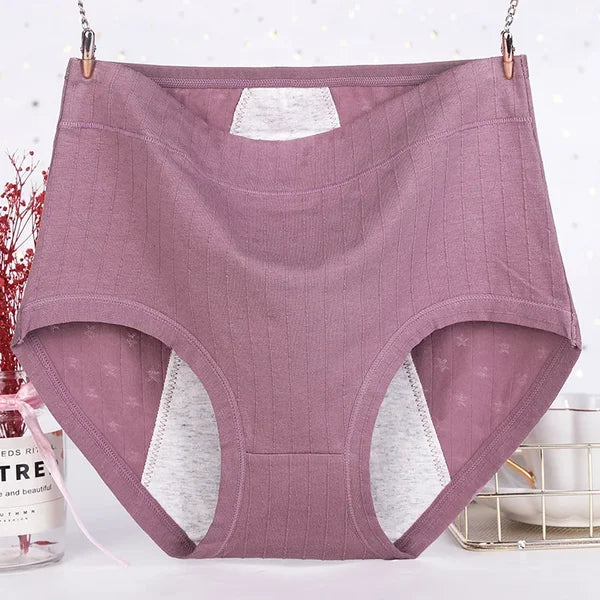 High Waist Plus Size Cotton Antibacterial & Leak-proof Physiological Underwear