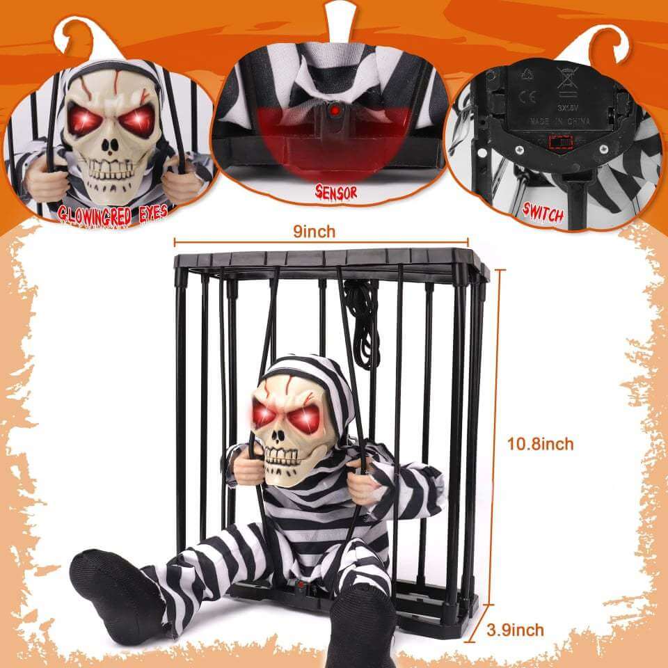 🎃Early Halloween Sale - Glowing Motion Skeleton Prisoner