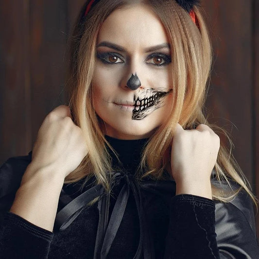 (🎃HALLOWEEN PRE SALE - 49% OFF) Halloween Prank Makeup Temporary Tattoo😈Easy To Remove