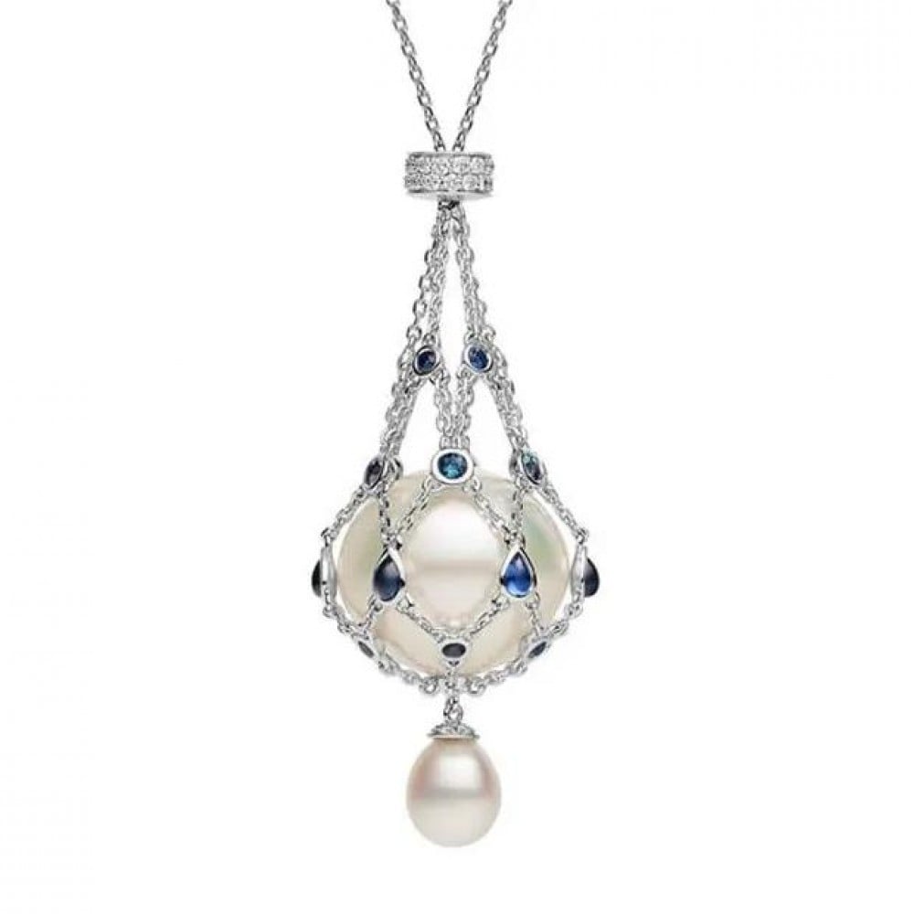 Pearl & Gemstone Lavalier Pendant