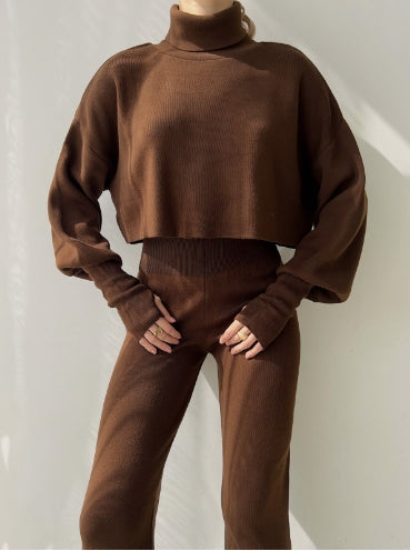 🌺Huge Sale 56% OFF🎁TURTLENECK GLOVE KNIT SUIT