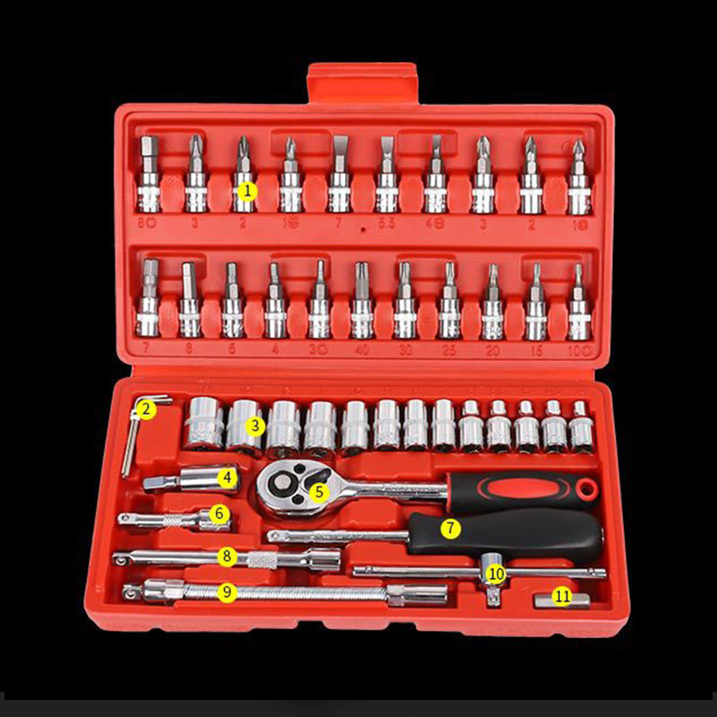 ✨Last day 65% OFF🎁46-piece quick ratchet socket wrench set