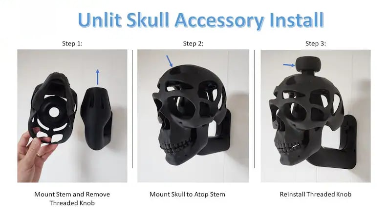 🎃Halloween pre-sale💀3D Skull Helmet Display Package