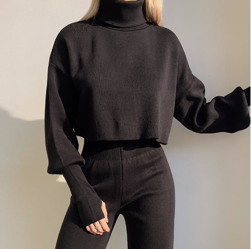 🌺Huge Sale 56% OFF🎁TURTLENECK GLOVE KNIT SUIT