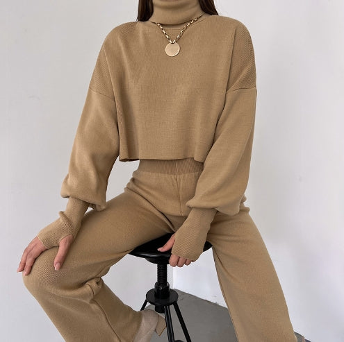 🌺Huge Sale 56% OFF🎁TURTLENECK GLOVE KNIT SUIT