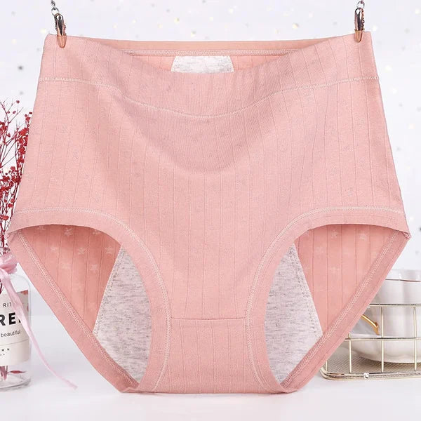 High Waist Plus Size Cotton Antibacterial & Leak-proof Physiological Underwear