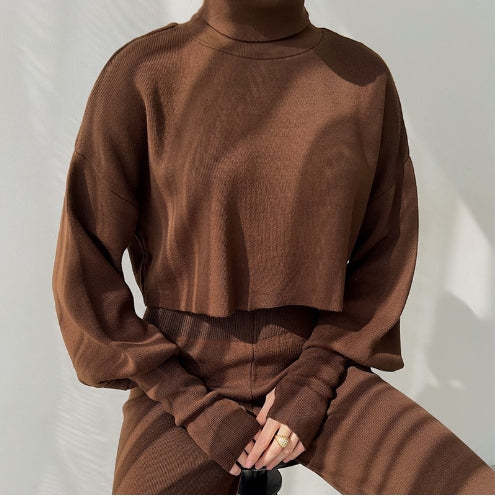 🌺Huge Sale 56% OFF🎁TURTLENECK GLOVE KNIT SUIT