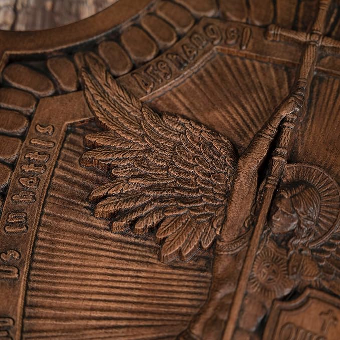 ✨Limited time sale🎁Shield Archangel Michael solid wood carving gift