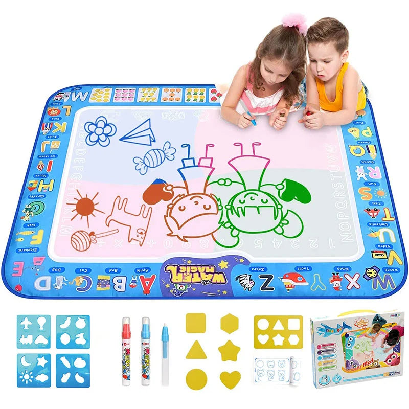 🎁 Water Doodle Mat Mess Free Learning Toy Mat, Aqua Infinity Canvas On Cozy Home