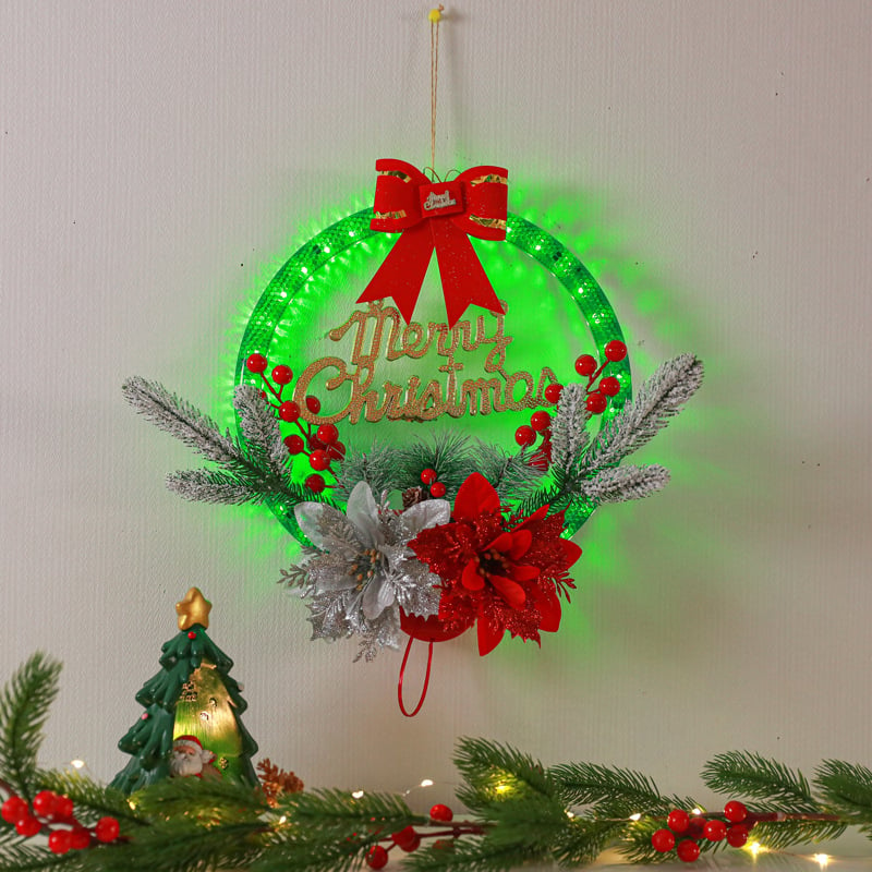 💥Last Day 48% OFF💥 Christmas Wreath Decorations with LED Lights