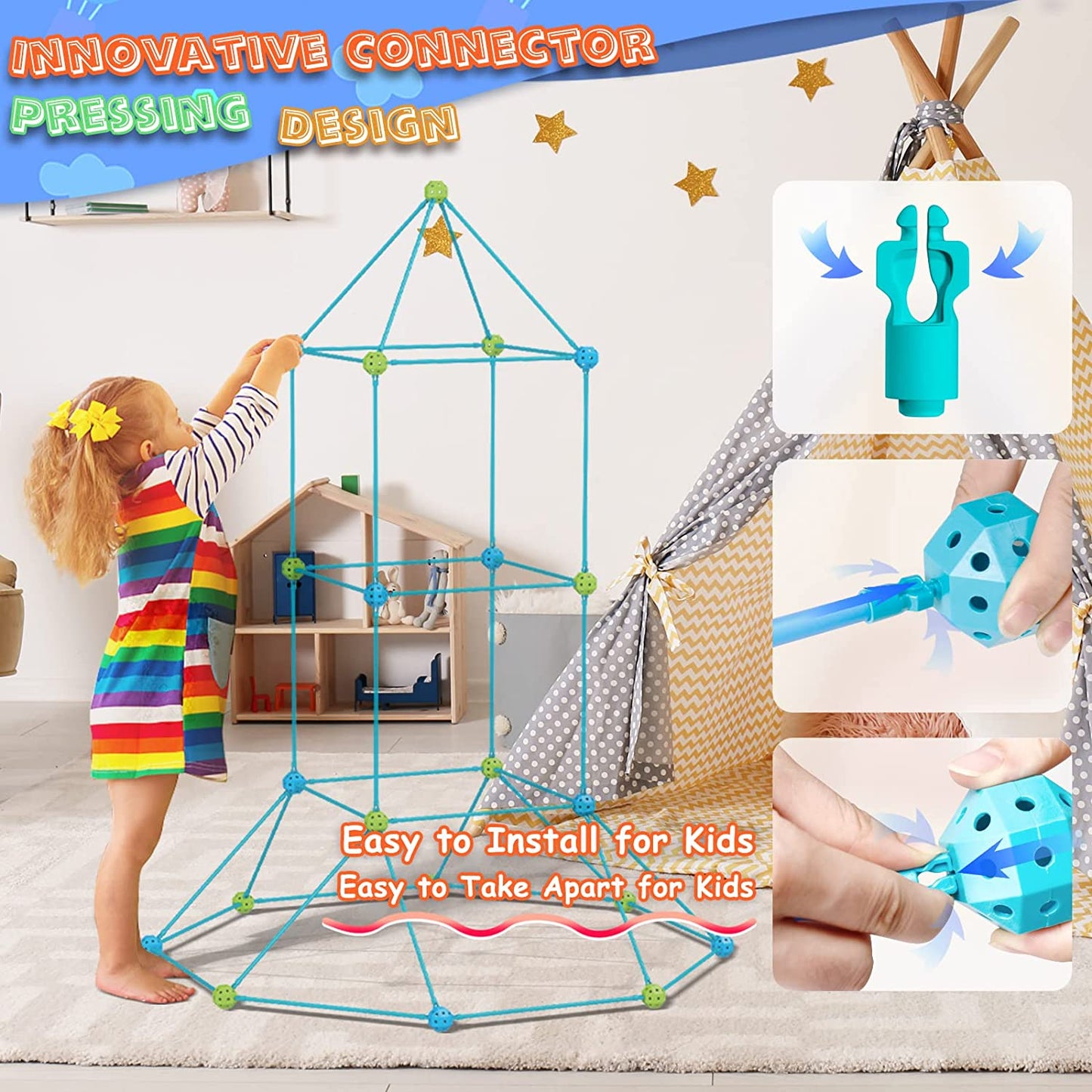🎁Last Day 50% OFF SALE 🎁 Magic Fort Building Kit With Box