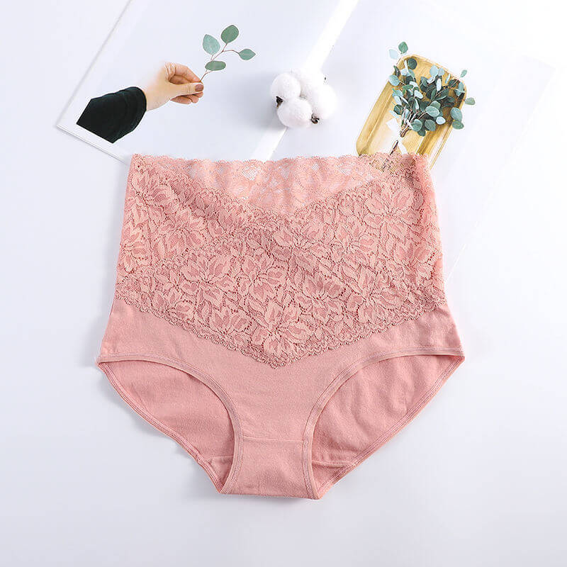 💥Buy one get two free 💥(3PCS)-Ladies high waist cotton lace panties