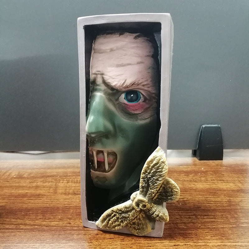 Halloween Horror Back to Soul Clown Bookmark Creative Decor Monster Resin Ornament on Bookshelf
