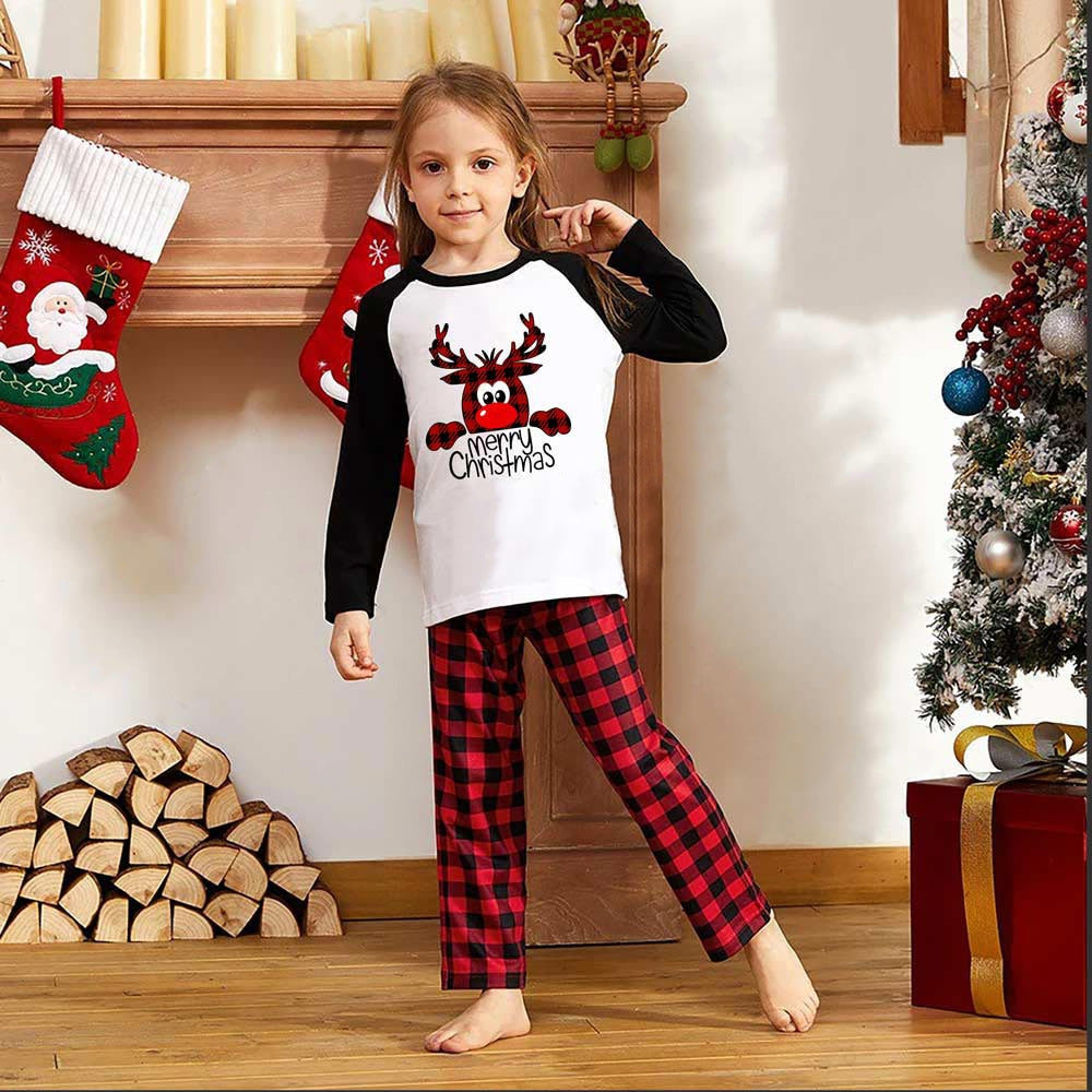 🎄 Early Christmas Pre-Sale - 50% Off -Reindeer Red Plaid Christmas Family Pajamas