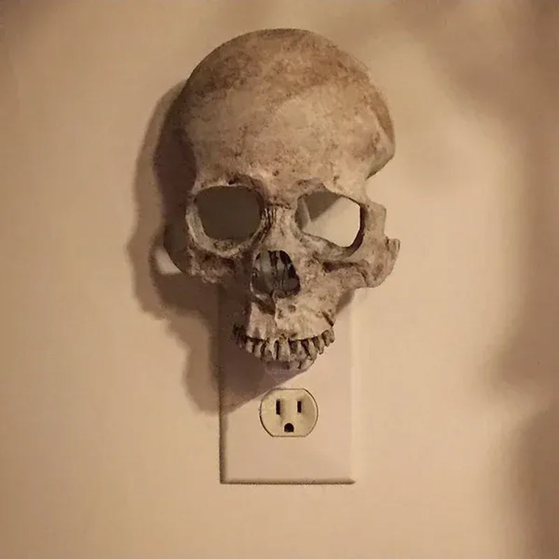 👻Halloween atmosphere lights-Human skull lamp💀