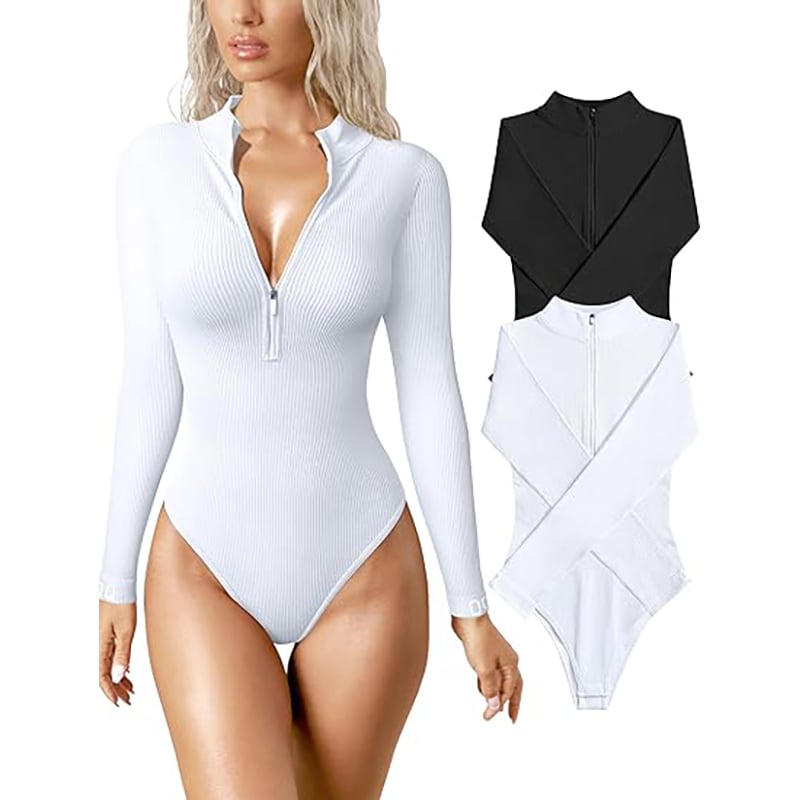 (🎁LAST DAY 49% OFF)🔥Snatched Zip Up BodySuit ✨ BUY 2 GET 1 FREE TODAY🎁