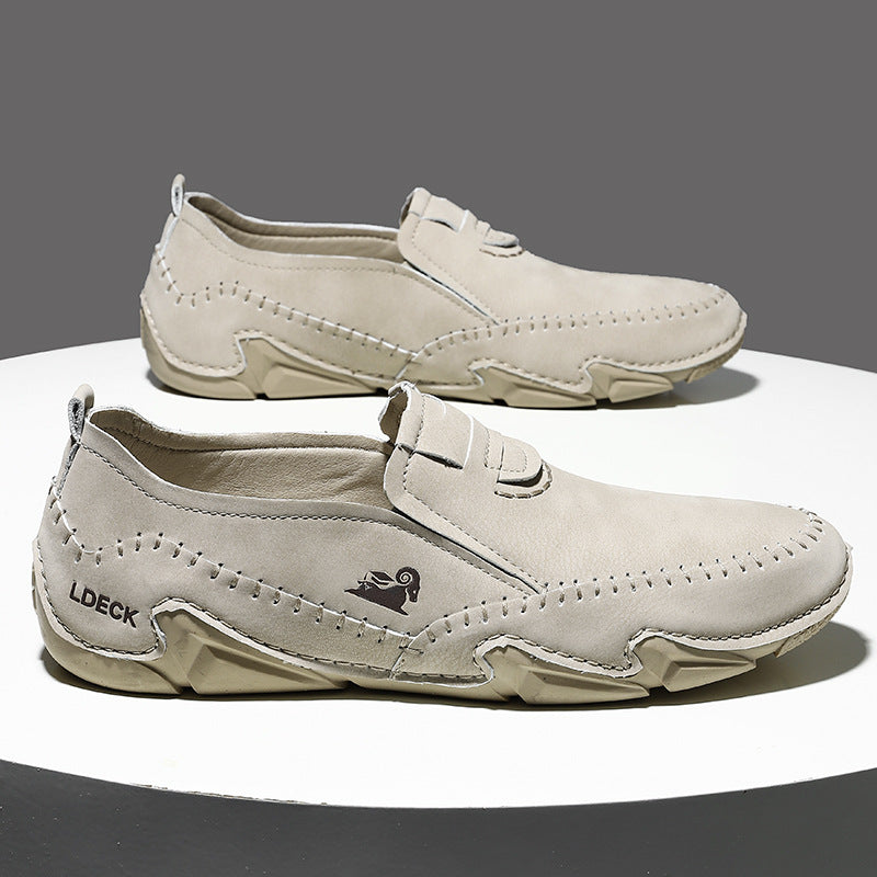 43% OFF丨Italian Hand Stitched Plus Size Men's Shoes Low Top Men's Casual Shoes