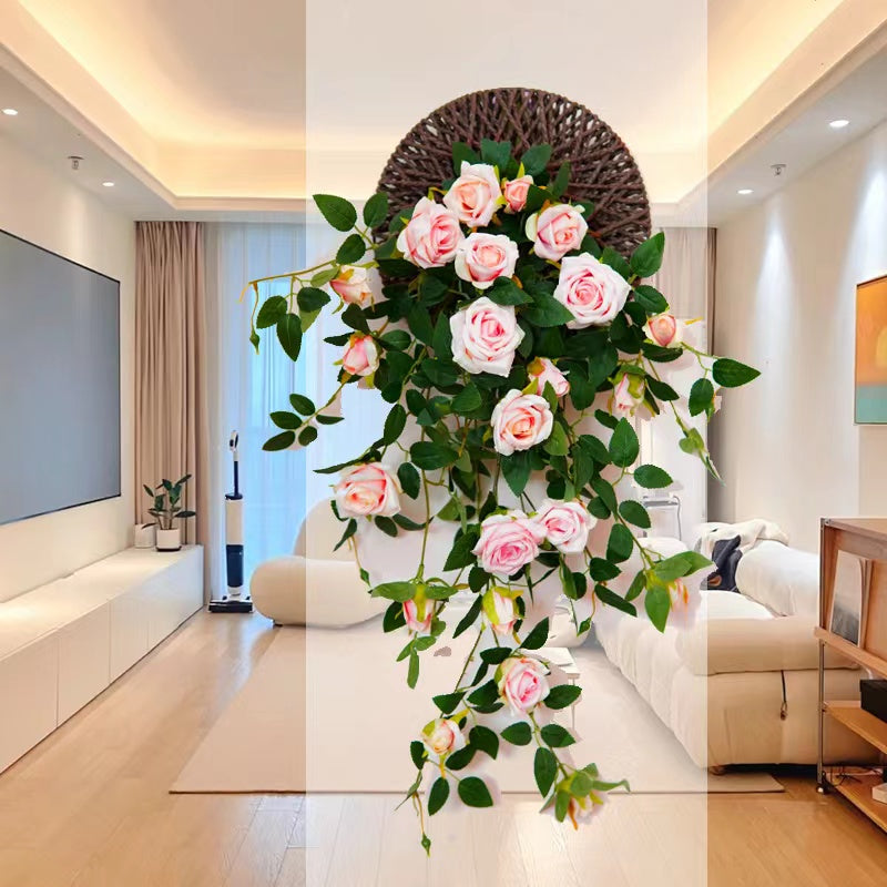 Artificial Rose Wall Hanging Artificial flowers for Outdoor /Living Room Decoration