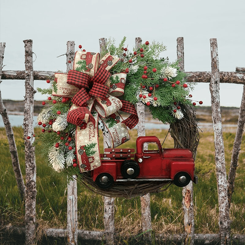 💥Early Christmas Sale - 60% off 💥Red Truck Christmas Wreath