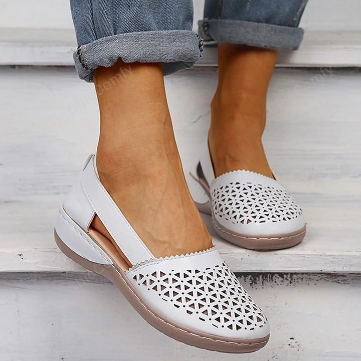 🧡Wedges Orthopedic Hollow Out PU Summer Vintage Sandals