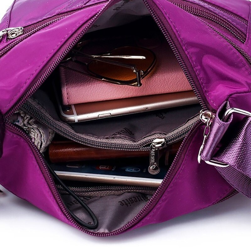 Women's shoulder crossbody bag Oxford waterproof zipper handbag