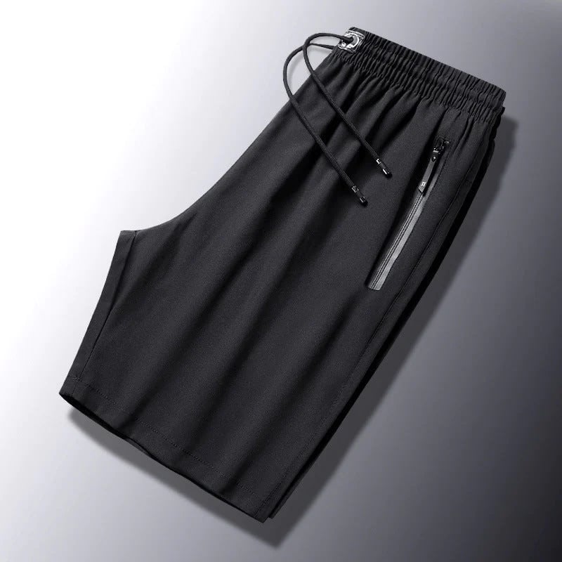 Stylish and Comfortable Plus Size Men's Ice Silk Stretch Shorts