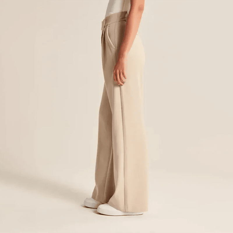 Fashionable Commuter Drape Slimming High-Waisted Wide Leg Pants