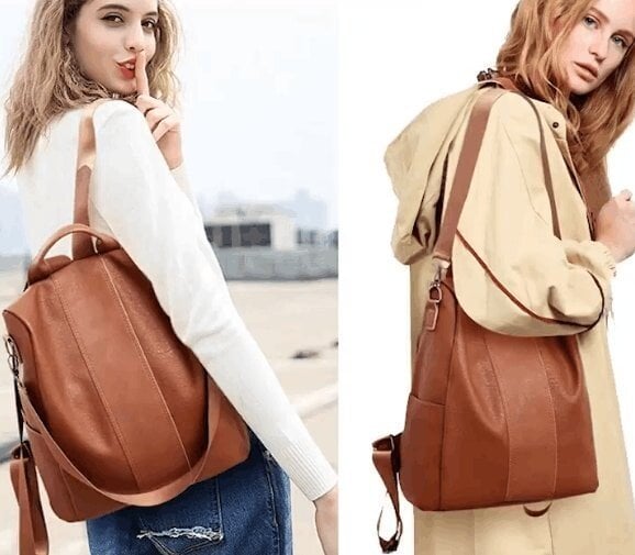 🔥Annual Hot Sale -50% OFF - Limited Leather Ladies Anti-theft Backpack