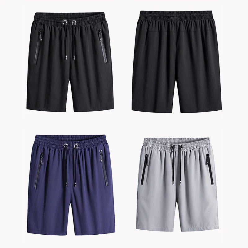 Stylish and Comfortable Plus Size Men's Ice Silk Stretch Shorts