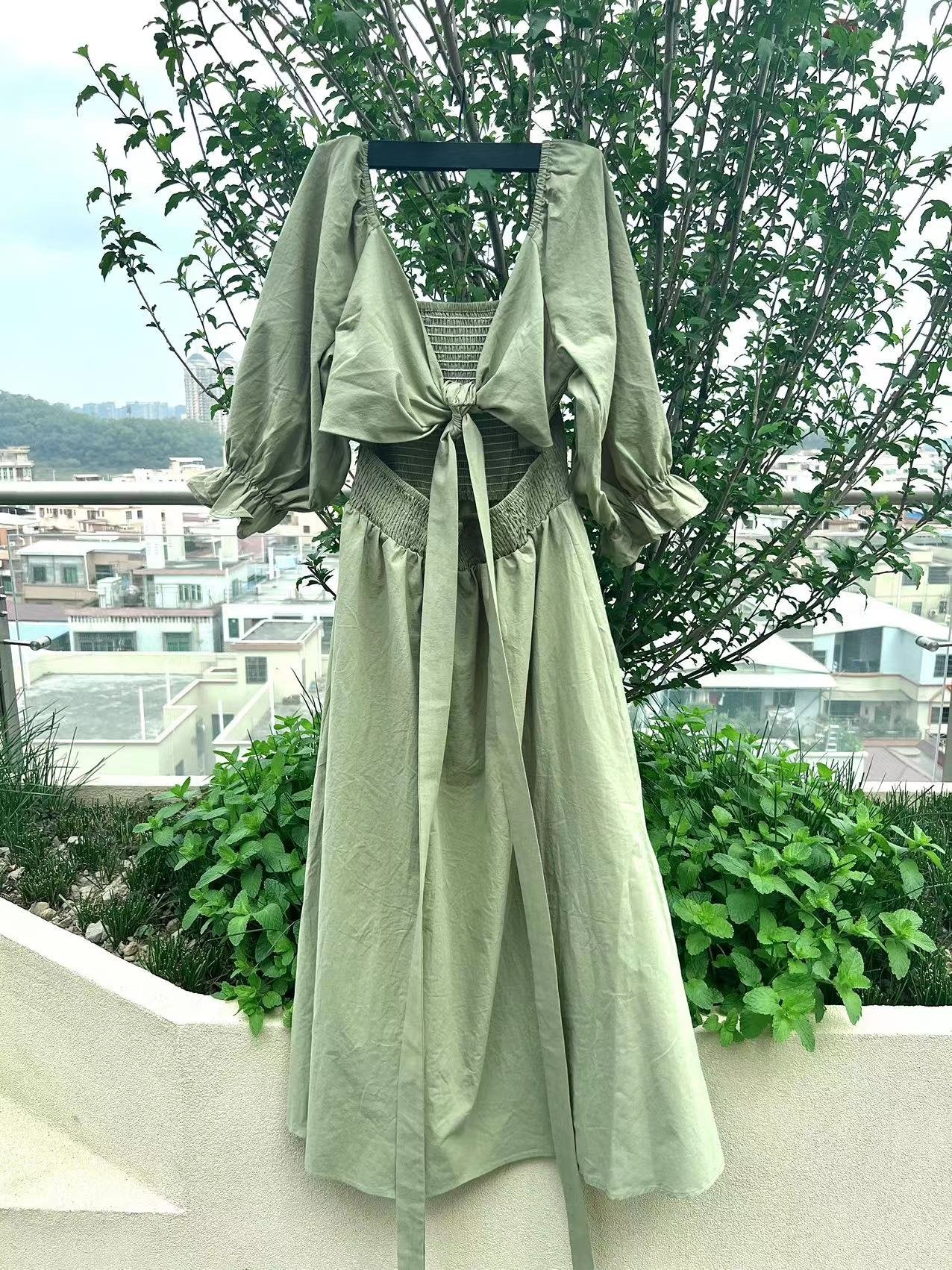 🌈Hot Sales🌈49% OFF-French Ruffled Lantern Sleeves Multi-wear Dress