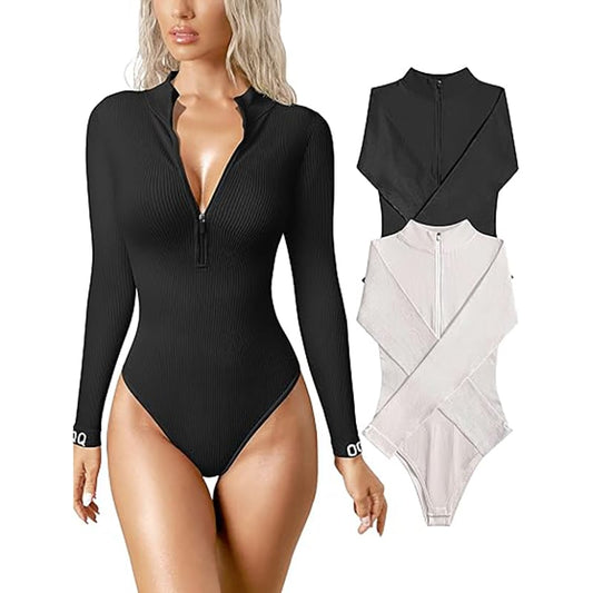 (🎁LAST DAY 49% OFF)🔥Snatched Zip Up BodySuit ✨ BUY 2 GET 1 FREE TODAY🎁