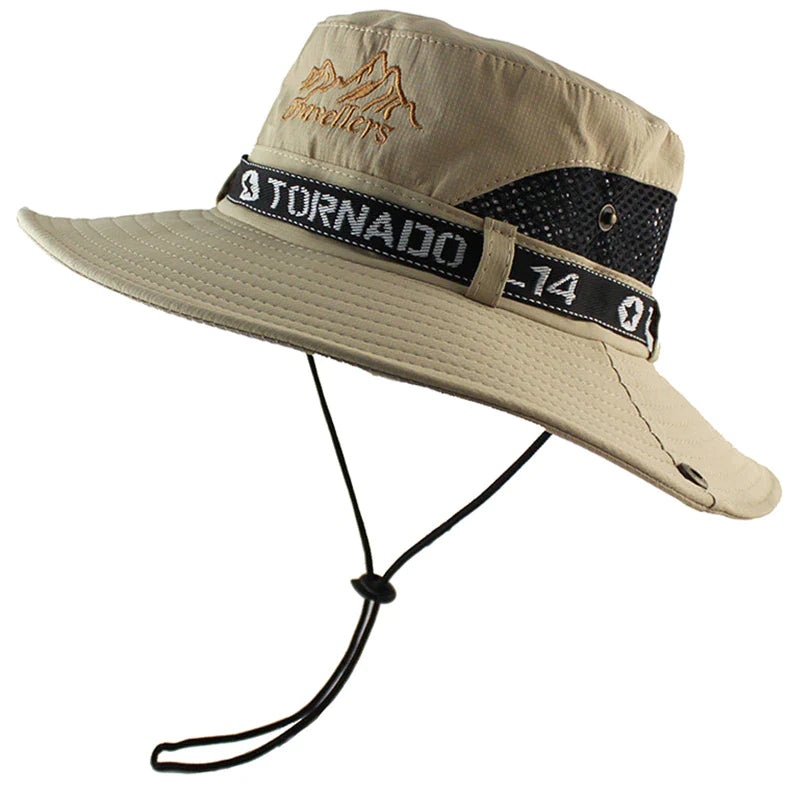 UPF 50+ Hats Men Sun Protector UV-proof Bucket Hat Large Wide Brim