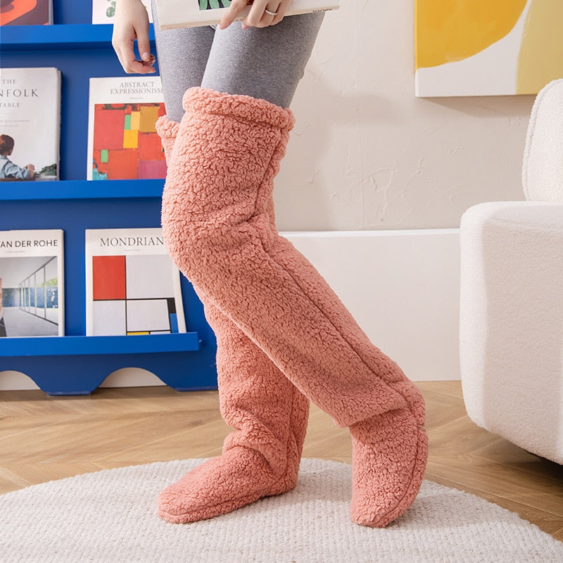 Leg Warmers Warm Plush Pantyhose Sleep Socks