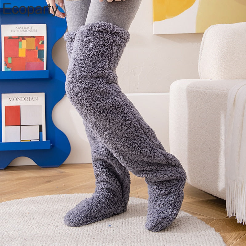 Leg Warmers Warm Plush Pantyhose Sleep Socks