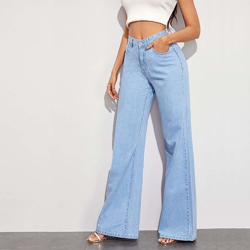 Straight Retro High Waist Wide Leg Jeans