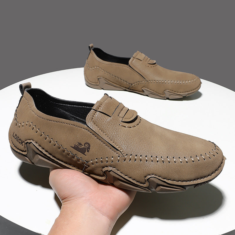 43% OFF丨Italian Hand Stitched Plus Size Men's Shoes Low Top Men's Casual Shoes