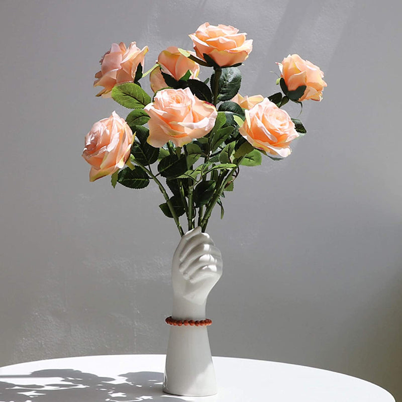 Nordic Style Ceramics Vase Modern Creative Hand Vase Flowers  Home Decor Gifts