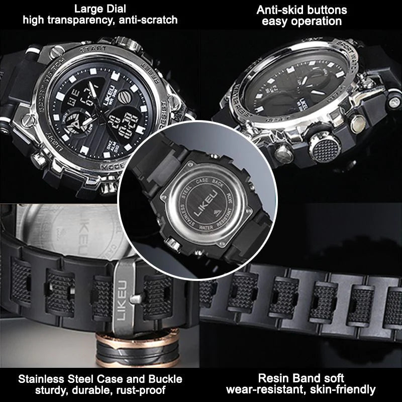 Ultimate Quality! 50m Waterproof High-end Men's Sports Watch,