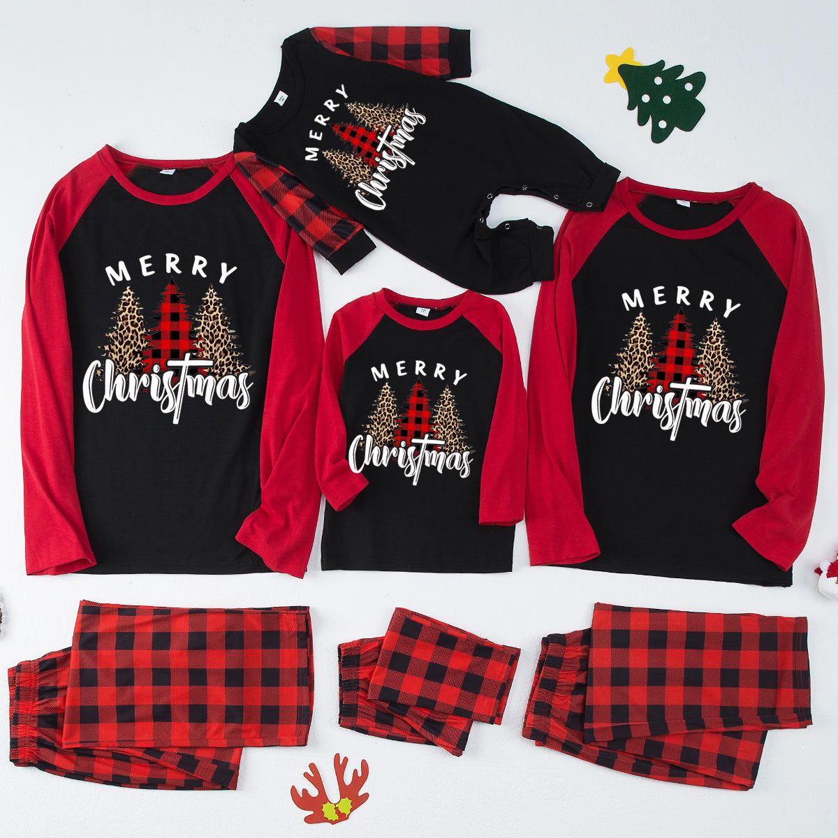🎄 Early Christmas Pre-Sale - 50% Off -Christmas Elements Print Family Pajama Sets