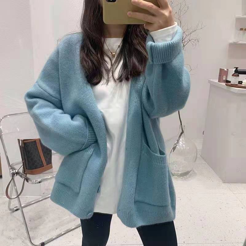 🔥Fall New Products✨Lazy-style Solid-color Knitted Cardigan