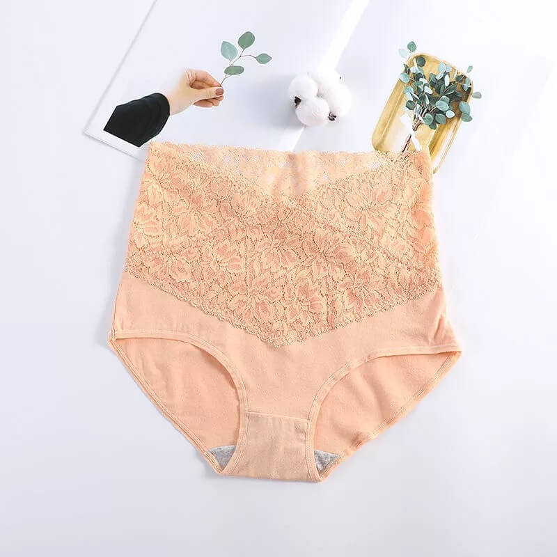 💥Buy one get two free 💥(3PCS)-Ladies high waist cotton lace panties