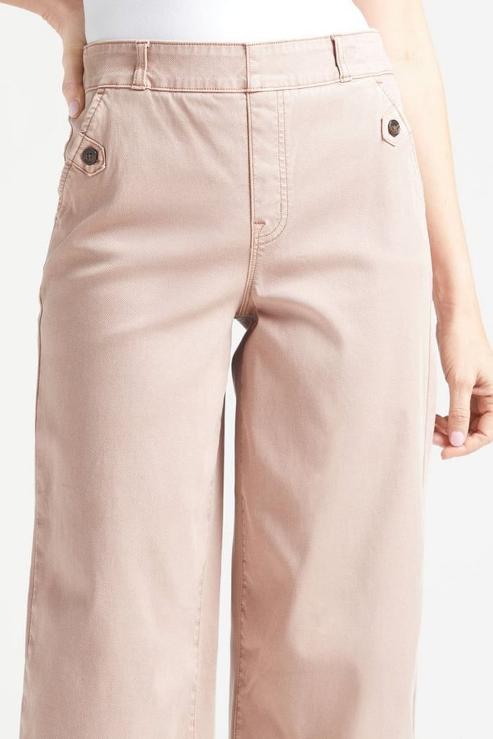 Stretch Twill Cropped Wide Leg Pants (BUY 2 FREE SHIPPING)