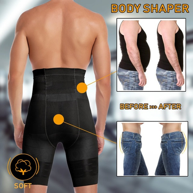 Men Slimming Body Shaper Waist Trainer High Waist Shaper