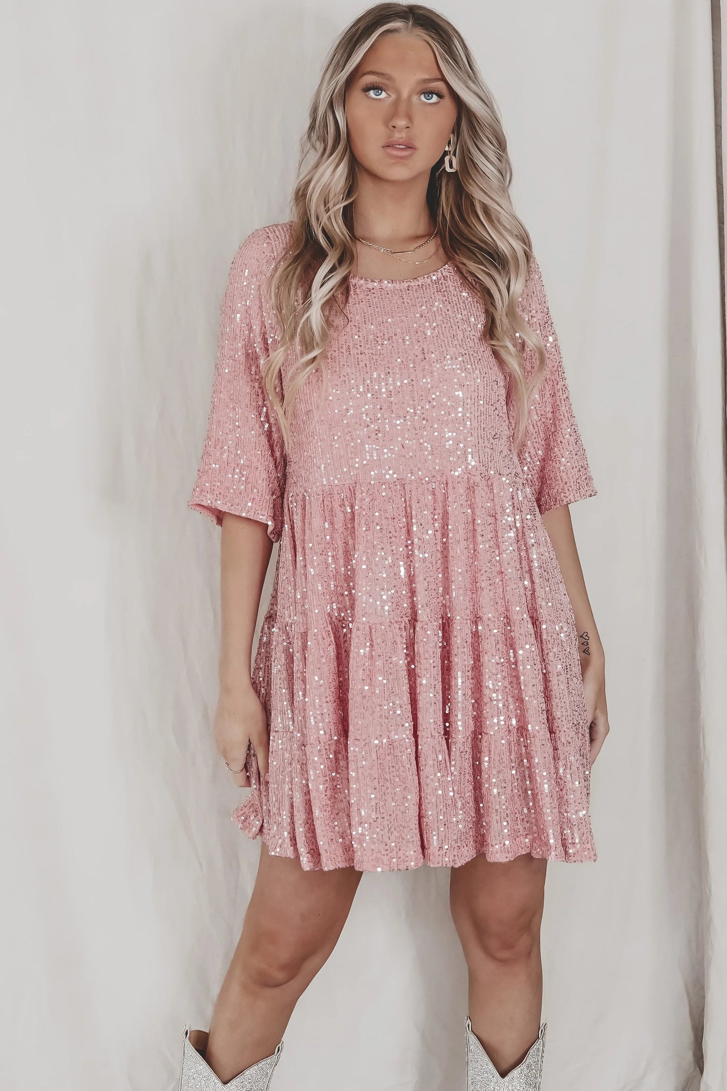 🔥LAST DAY 48% OFF🎁✨Sequin Baby Doll Dress