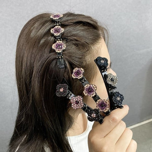 🎄Christmas Sale -🔥 Shiny Crystal Braided Hair Clip