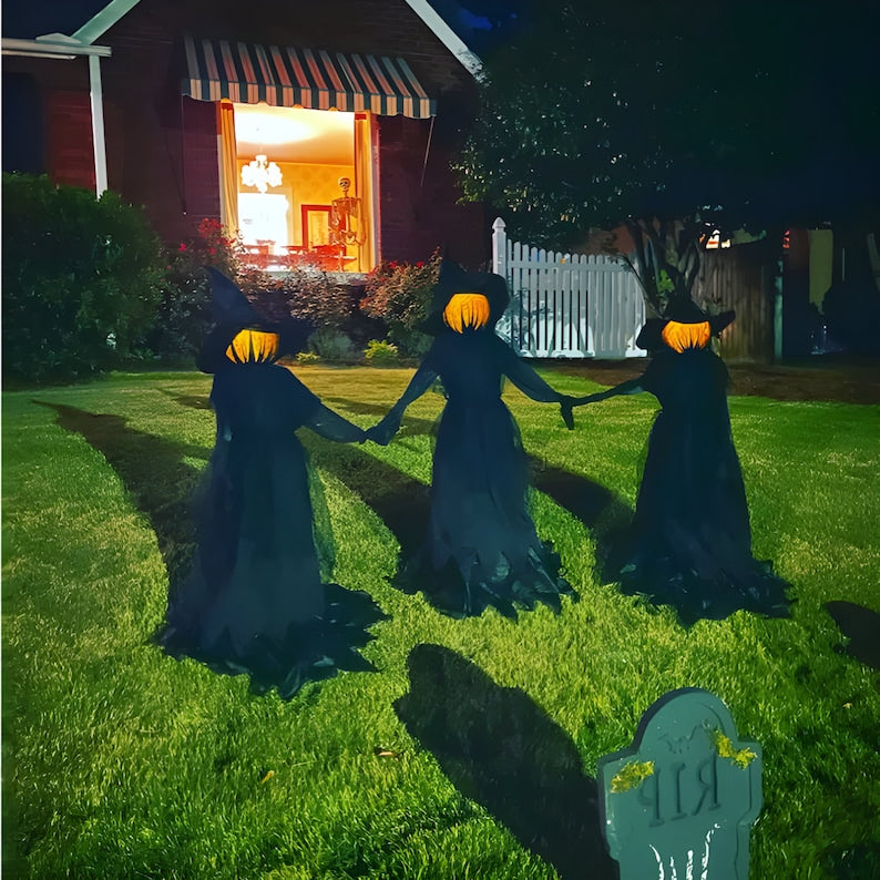 Lighted Halloween Witch Stakes
